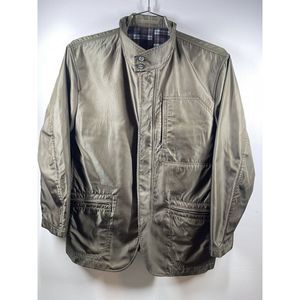 Lyle & Scott Men’s Olive Green Full Zip Lined Utility Field Jacket Pockets Large